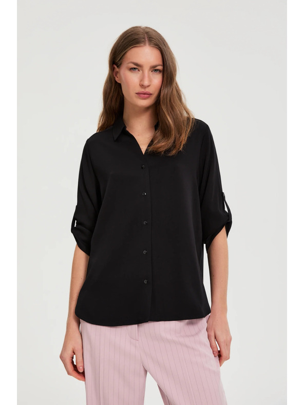 Moodo Fekete viszkóz ing Moodo