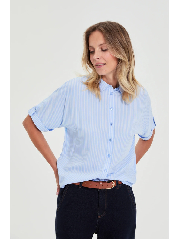 Moodo Világoskék csíkos ing Moodo