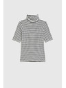 Moodo Csíkos álló nyakú póló Moodo