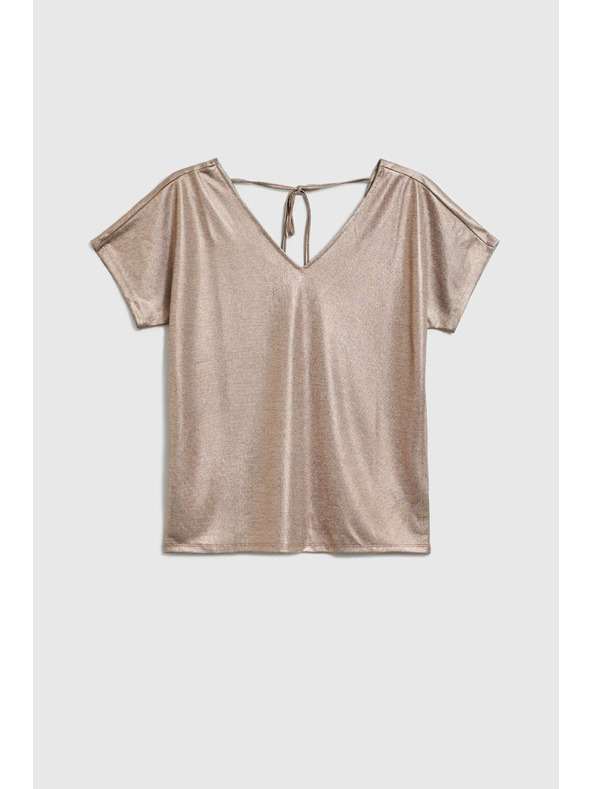 Moodo Rózsaszín csillogós anyagú blúz Moodo