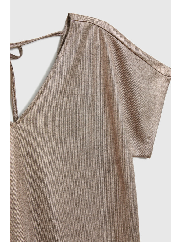 Moodo Rózsaszín csillogós anyagú blúz Moodo