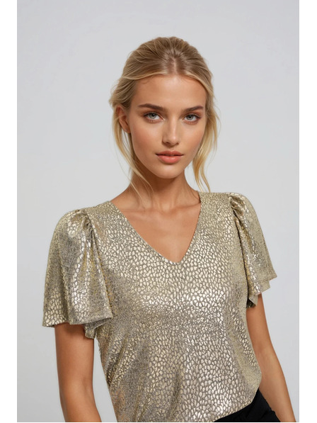 Moodo Arany fodros ujjú blúz Moodo