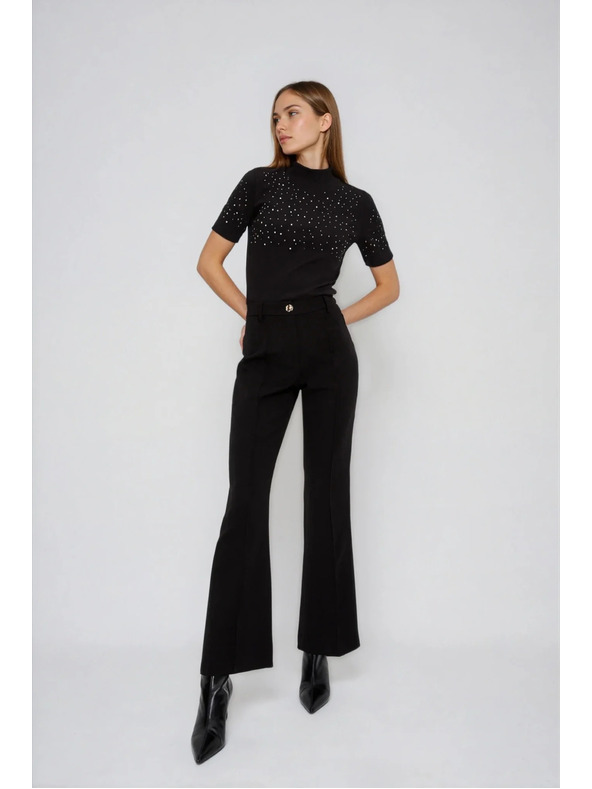 Moodo Fekete rövid ujjú póló Moodo