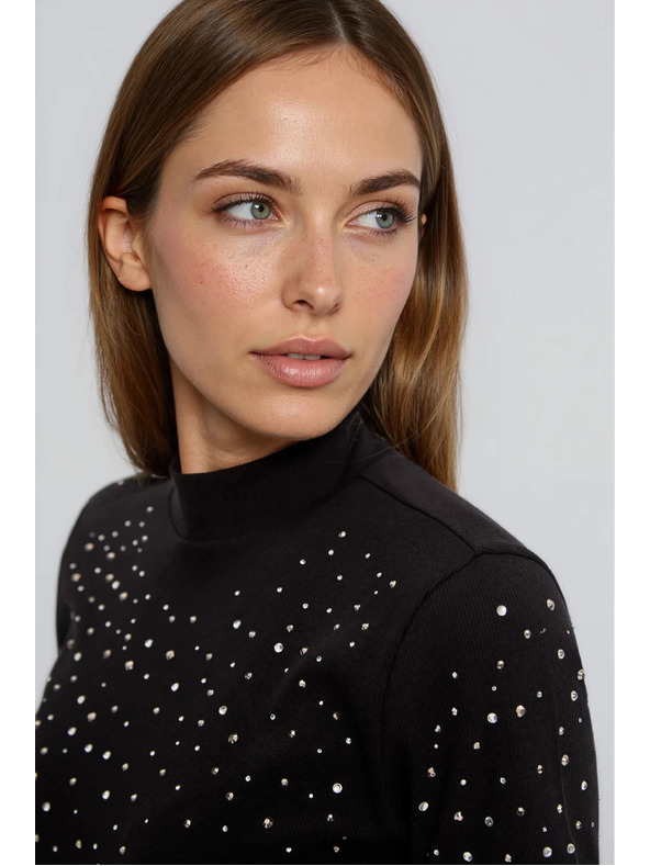 Moodo Fekete rövid ujjú póló Moodo