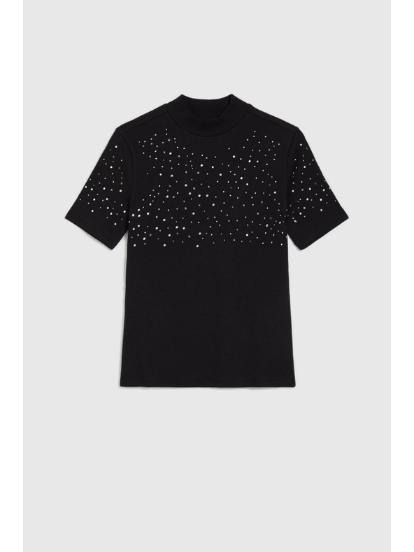 Moodo Fekete rövid ujjú póló Moodo