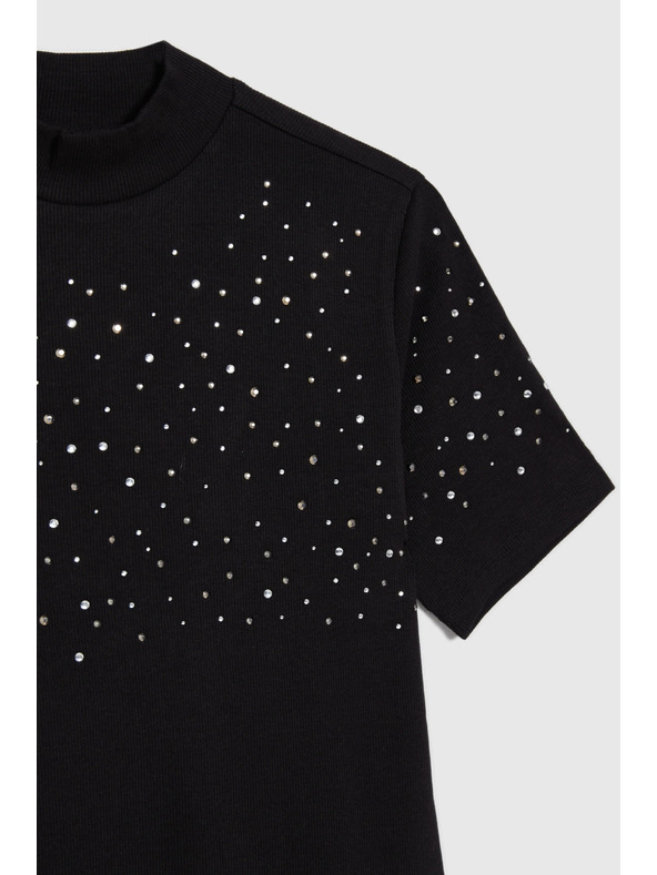 Moodo Fekete rövid ujjú póló Moodo