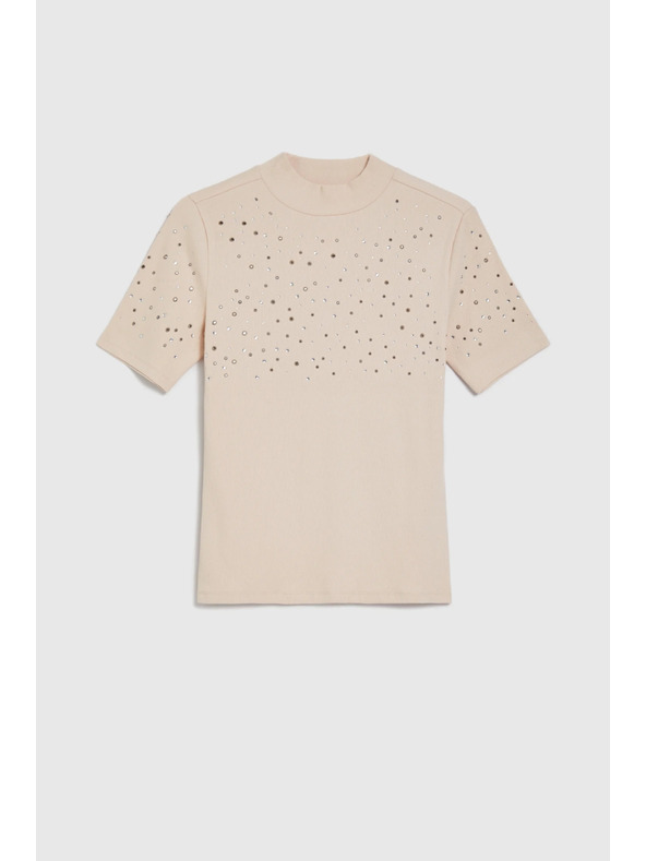 Moodo Bézs blúz zsebekkel Moodo