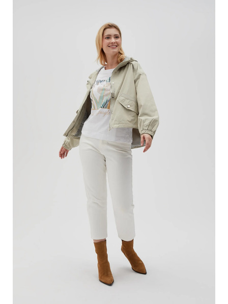 Moodo Rövid kapucnis dzseki olívzöld Moodo