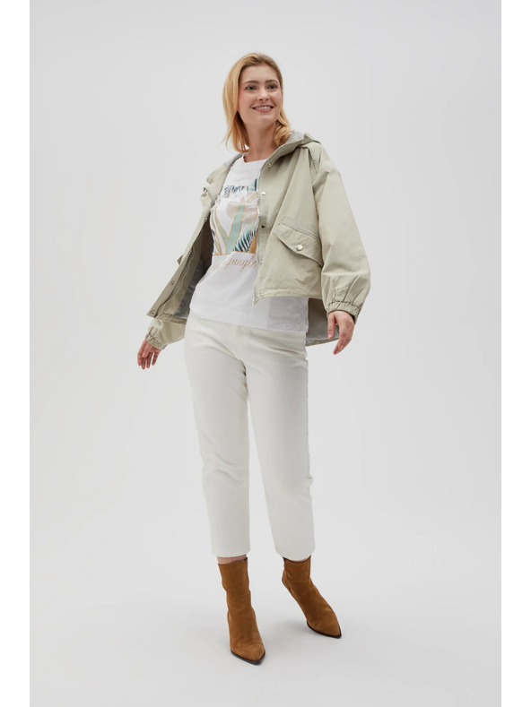 Moodo Rövid kapucnis dzseki olívzöld Moodo