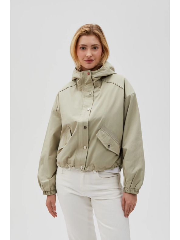 Moodo Rövid kapucnis dzseki olívzöld Moodo
