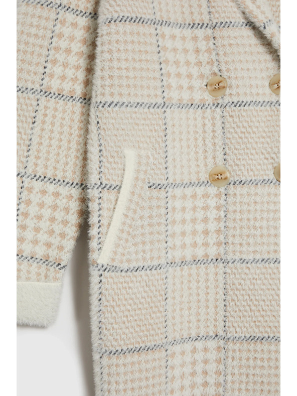 Moodo Kockás bézs kabát Moodo