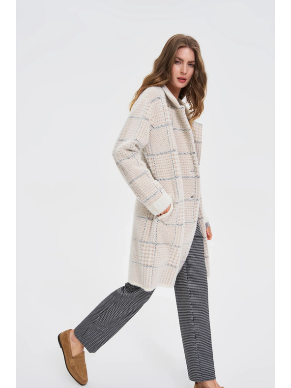 Moodo Kockás bézs kabát Moodo