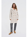 Moodo Kockás bézs kabát Moodo