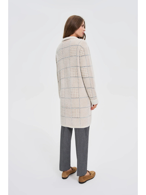 Moodo Kockás bézs kabát Moodo