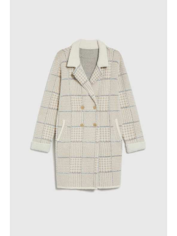 Moodo Kockás bézs kabát Moodo