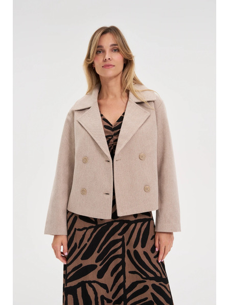 Moodo Rövid bézs kabát Moodo