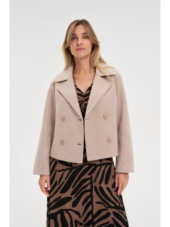 Moodo Rövid bézs kabát Moodo