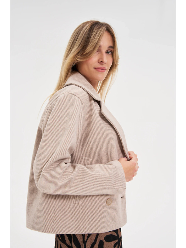 Moodo Rövid bézs kabát Moodo