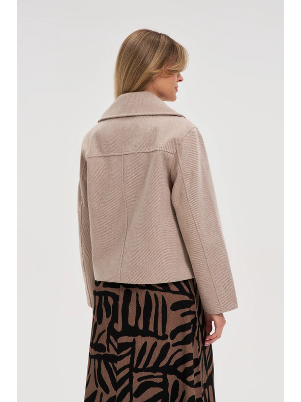 Moodo Rövid bézs kabát Moodo