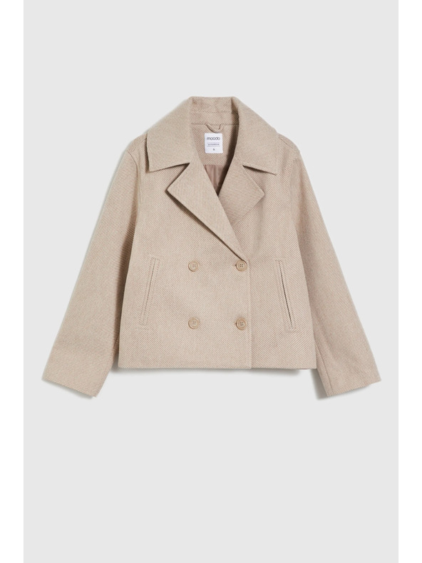 Moodo Rövid bézs kabát Moodo