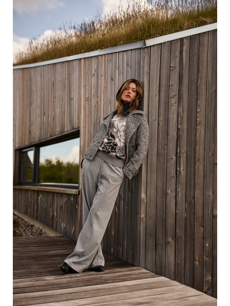 Moodo Rövid fekete-fehér kabát Moodo