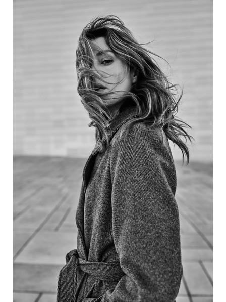 Moodo Övvel ellátott szürke kabát Moodo