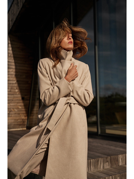 Moodo Övvel ellátott bézs kabát Moodo