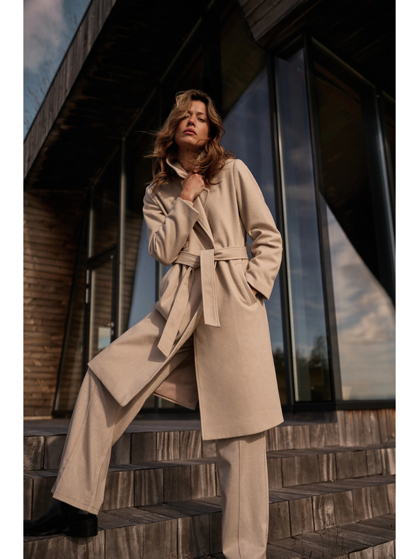 Moodo Övvel ellátott bézs kabát Moodo