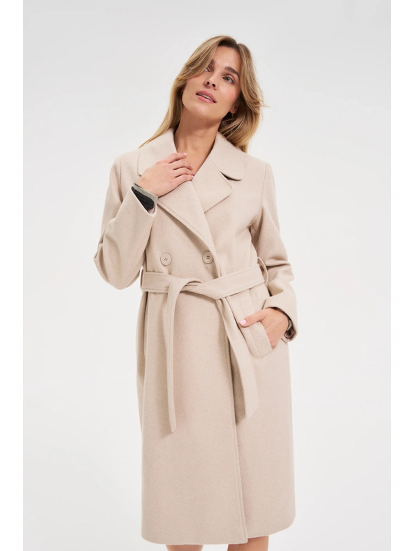 Moodo Övvel ellátott bézs kabát Moodo