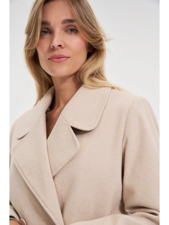 Moodo Övvel ellátott bézs kabát Moodo