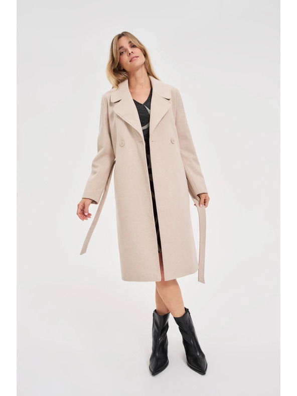 Moodo Övvel ellátott bézs kabát Moodo