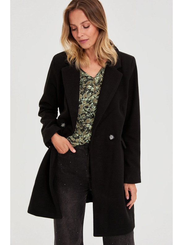 Moodo Duplapántos fekete kabát Moodo