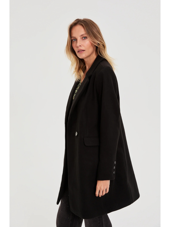 Moodo Duplapántos fekete kabát Moodo