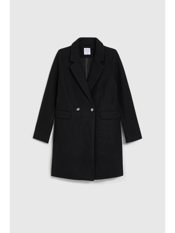 Moodo Duplapántos fekete kabát Moodo