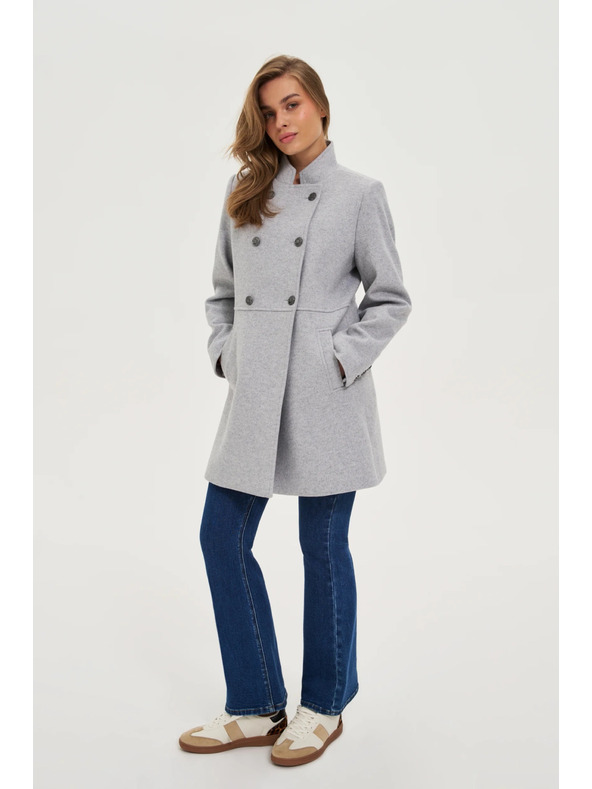 Moodo Rövid szürke kabát Moodo