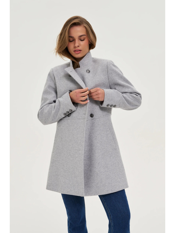 Moodo Rövid szürke kabát Moodo