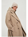 Moodo Moodo hosszú bézs kapucnis kabát