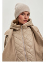 Moodo Moodo hosszú bézs kapucnis kabát