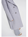 Moodo Moodo hosszú szürke kapucnis kabát