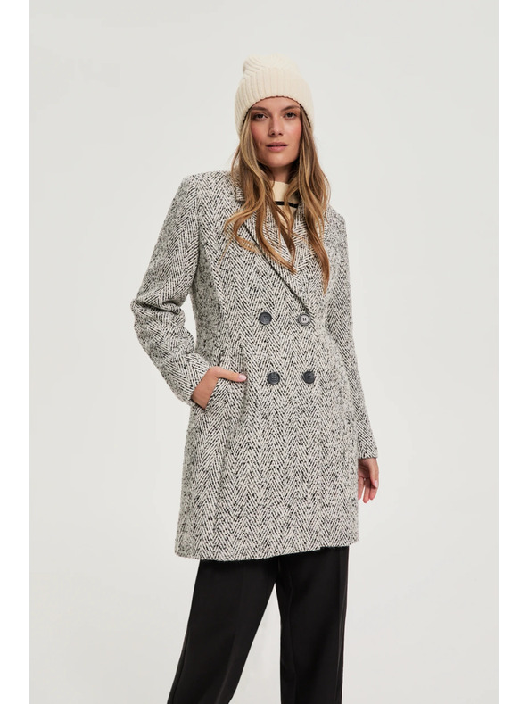 Moodo Moodo szürke halszálka kabát