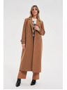 Moodo Moodo hosszú barna kabát