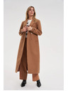 Moodo Moodo hosszú barna kabát