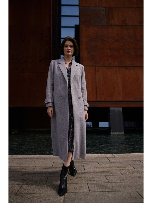 Moodo Moodo hosszú szürke kabát