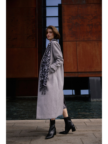 Moodo Moodo hosszú szürke kabát