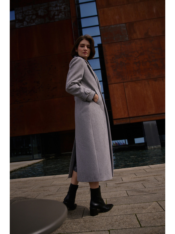 Moodo Moodo hosszú szürke kabát