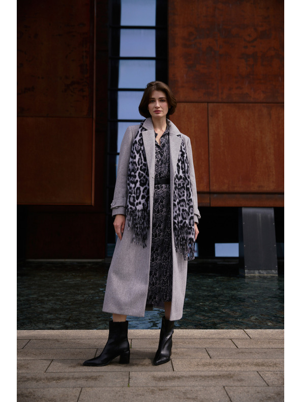 Moodo Moodo hosszú szürke kabát