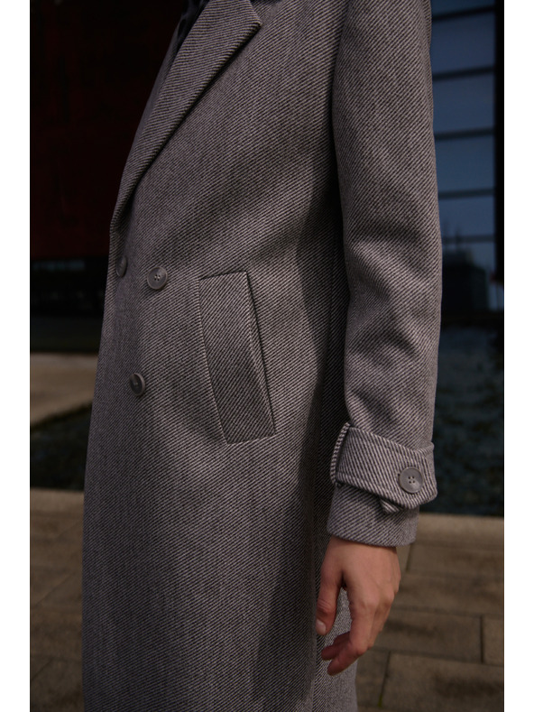 Moodo Moodo hosszú szürke kabát