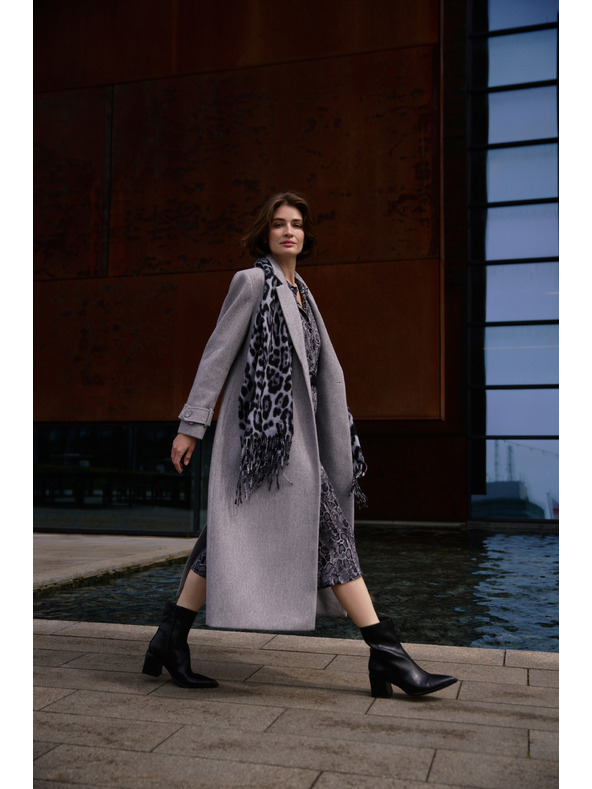 Moodo Moodo hosszú szürke kabát