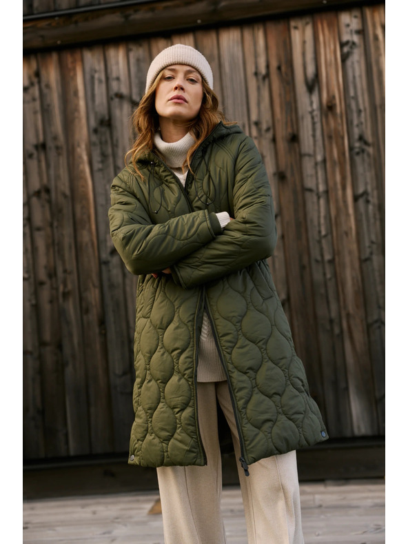 Moodo Moodo steppelt zöld kabát