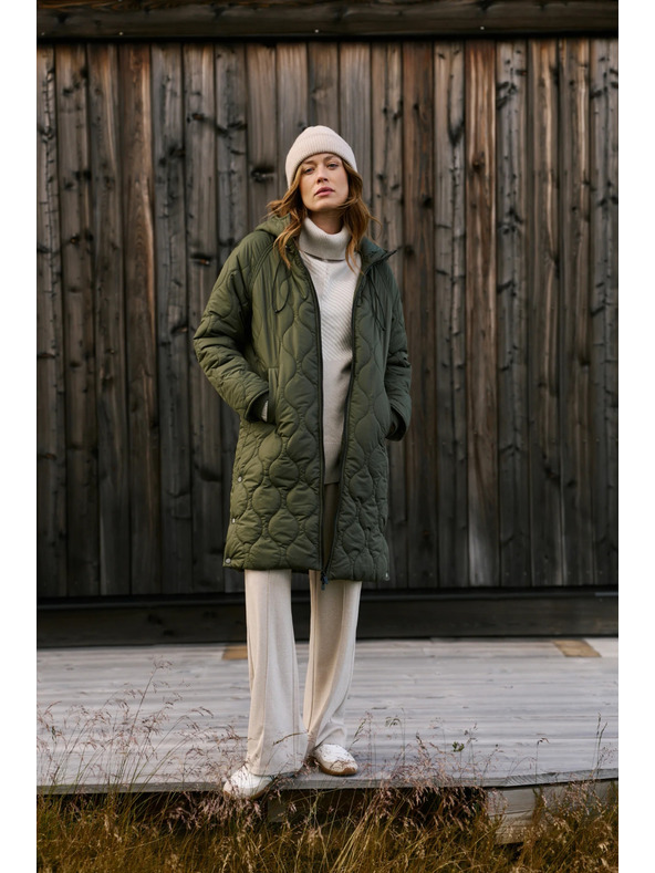 Moodo Moodo steppelt zöld kabát